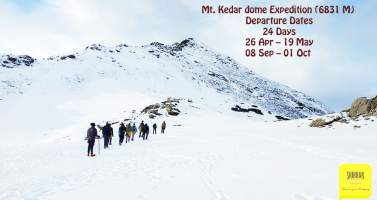 Image of Mt. Kedar Dome Expedition (6831 M) In India | Shikhar Travels